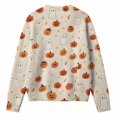 thumbnail image 4 of 2026 New Halloween Sweaters for Women Casual Knitted Cardigan Pullover Cute Pumpkin Graphic Fall Button Down Tops(Beige2,XXXXL), 4 of 4