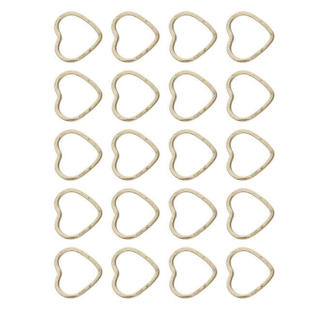 20 × Suministros para manualidades Colgantes de huecos de corazón para manualidades, San Valentín Bronce Sunnimix Joyería encontrar