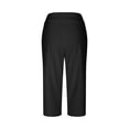 thumbnail image 6 of BLVB Women's Capri Yoga Pants Wide Leg Casual Crop Pants Low Waist Capris Sweatpants Loose Lounge Pajama Pants, 6 of 6