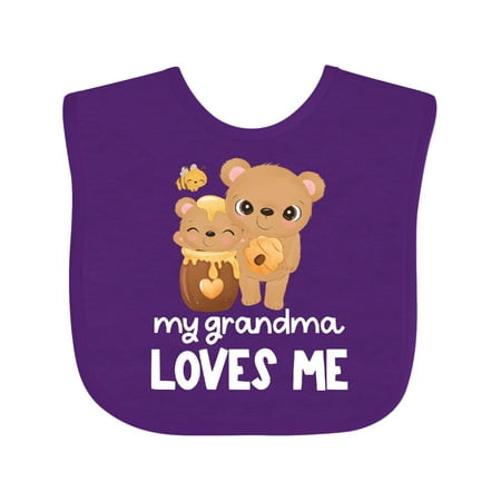 

Inktastic My Grandma Loves Me Gift Baby Boy or Baby Girl Bib