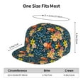thumbnail image 6 of Uemuo Blue Floral Pattern Women's Baseball Cap,Straight Brim Hat,Golf Dad Hat,Travel Hat,Sun Protection Cap,Everyday Accessory, 6 of 9