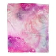 thumbnail image 1 of JSDART Flanelle Jeter Couverture Rose Licorne Fuchsia Marbre Galaxie Aquarelle Abstraite Tout Plus de 58x80 Pouces Léger Confortable Peluche Moelleux Chaud Flou Doux, 1 of 2
