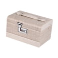 thumbnail image 2 of Caja de joyería grande Perfecl organizador de pendientes Beige, 2 of 8