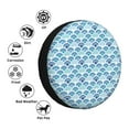 thumbnail image 4 of Pofeuu Blue Fish Scale Texture Print Spare Tire Wheel Cover for Car Truck SUV Camper Universal Fit Spare Tire Cover RV Spare Tire Covers-14 inch, 4 of 6