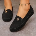 thumbnail image 2 of UDAUDU Women's Orthopedic Leather Loafers Slip On Flats 2026 Casual Comfortable Walking Shoes with Barefoot Feel Anti-Slip Rubber Sole, PU Upper Black 8 Wide, 2 of 6