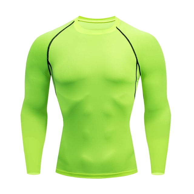 Jumpingount Ropa interior térmica para hombre, medias elásticas deportivas de secado rápido, ropa interior para correr en invierno, ropa deportiva para Camisetas XXXL Verde Jumpingount AP013385-12
