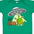 thumbnail image 4 of Inktastic Just Arrived Cute Green Alien Ufo Newborn Baby Boys or Girls Baby Bodysuit, 4 of 5