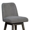 thumbnail image 6 of Amalie Swivel 30" Seat Height in Gray Oak Wood Finish with Gray Boucle Fabric Bar Stool for Kitchen Island Counter, 6 of 11