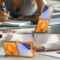 thumbnail image 4 of Allytechgroup Galaxy Z Flip 7 Case with Screen Protector, Dual-Layers Rugged Shockproof Ring Holder Stand Anti-Scratch Bumper Phone Case Cover for Samsung Galaxy Z Flip 7, Orange, 4 of 8