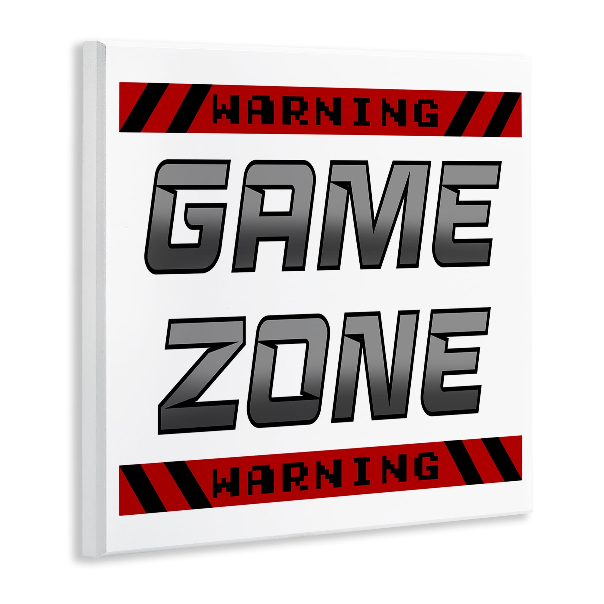 Stupell Industries Game Zone Warning Wall Plaque Art, design by Marcus Prime