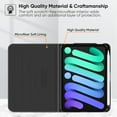 thumbnail image 5 of Fintie Case for iPad Mini 7 (A17 Pro) 2024 / iPad Mini 6 2021, Multi-Angle Folio Smart Stand Cover w/Pencil Holder & Pocket, Auto Sleep/Wake for iPad Mini 7th/6th Generation 8.3 Inch, 5 of 7