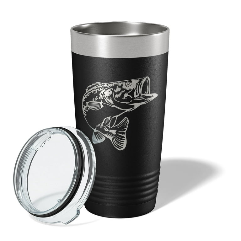Bass Fishing Travel Mug for Men, Fathers Day Gifts for Men, Coffee  Stainless Steel 20oz, Stainless Steel Tumbler with Lid