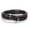 6,Double Row Bracelet Brown, variant on Mens Bracelet Black Link Stainlee Steel and Leather Bracelet for Men Son and Dad's Gift