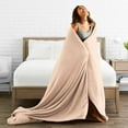 thumbnail image 5 of Bare Home Luxurious Ultra Soft Premium Microplush Fleece Blanket, Twin/Twin XL, Camel, 5 of 6
