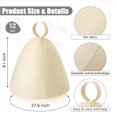 thumbnail image 3 of 6 Piezas Gorro de Sauna Gorro de BañO de Fieltro Gorro de Lana Rusa Banya Gorro Ucraniano ProteccióN para la Cabeza Gorro de Sauna Absorbente para Hombres y Mujeres Sauna, 3 of 5