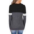 thumbnail image 3 of UJNDER Women's Color Block Pullover Hoodies Patchwork Design Lightweight Casual Comfort Fit Long Sleeve Black XXL, 3 of 4