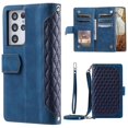 thumbnail image 1 of For Samsung S21Ultra 5G 005 Three-Dimensional Plaid Multi-Karabiner Mobile Phone Case (Hand Strap+Sh, 1 of 5