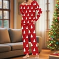 thumbnail image 2 of Tnhcen Women's Christmas Pajamas Set Holiday Sleepwear Soft Cozy Long Sleeve Pocket Snowflake Print 2 - Piece Pajama Set S - 3XL Festive Home Wear, 2 of 8