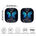 thumbnail image 3 of Binienty Butterfly Leopard 2 PCS Car Windshield Sun Shade Foldable Automotive Front Window Sunshade Protector Heat and UV Rays That Keeps Vehicle Cool Universal Vehicle Accessories, 3 of 5