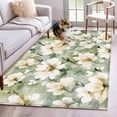 thumbnail image 3 of Rectangle Area Rug 4x6ft,Spring Watercolor Flower Sage Green Washable Carpet Non-Slip Runner Accent Rugs Indoor Floor Mat for Bedroom Living Room Decor,Watercolor Oil Painting Style, 3 of 9