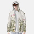 thumbnail image 4 of Daiia Herbs and Wildflowers UPF 50+ Sun Protection Hoodie Jacket Lightweight Long Sleeve Sun Shirt for Women Men with Pocket Hiking Outdoor-XX-Large, 4 of 9