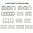 thumbnail image 6 of XIRQI 84Pcs Professional Piercing Kit Stainless Steel Navel Eyebrow Nose Needles Set, 6 of 7