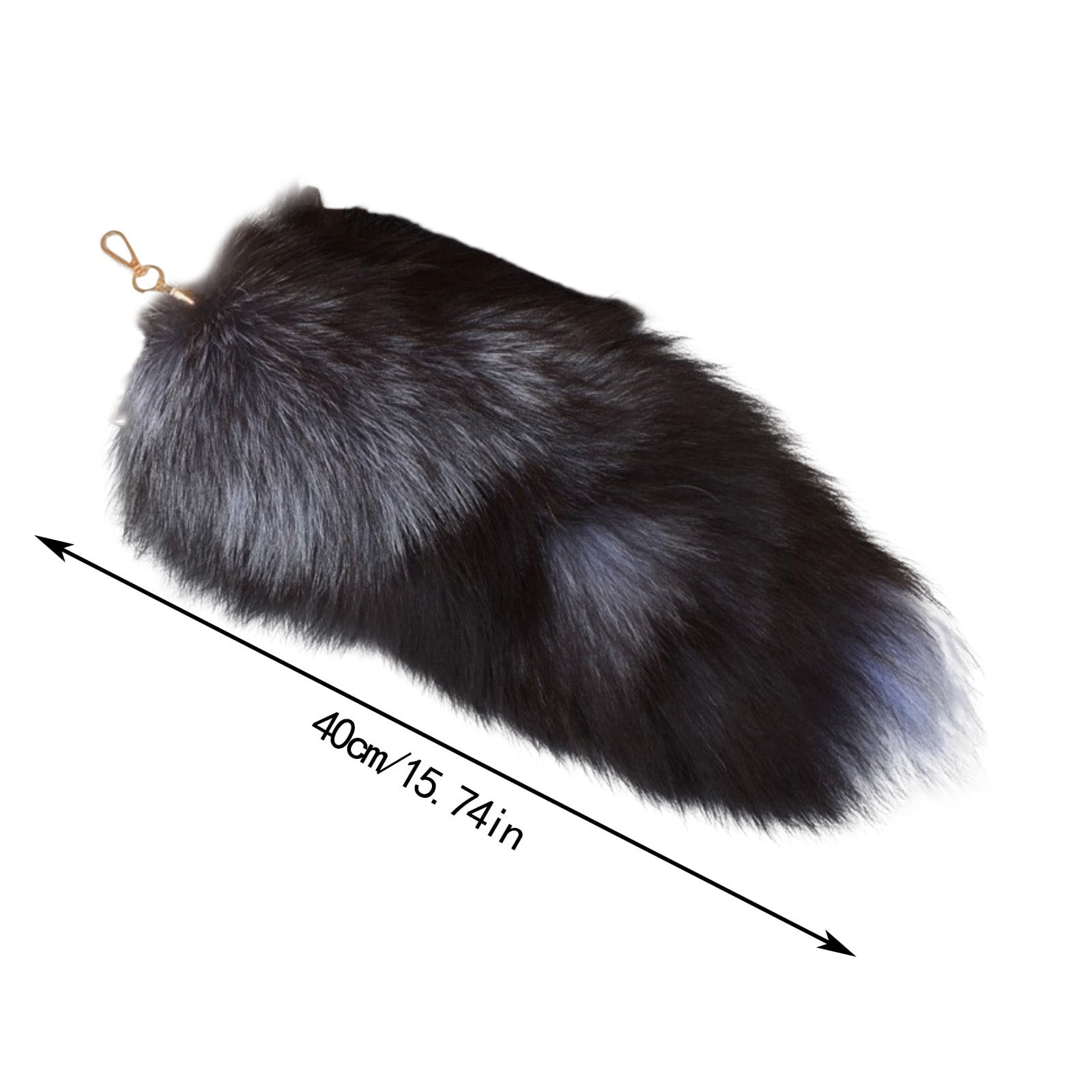 3PC Tail Keychain Set - Fluffy Animal Tail Keyring Charms for Women, 16" Realistic Therian Keychains for Bags, , Renaissance Fairs