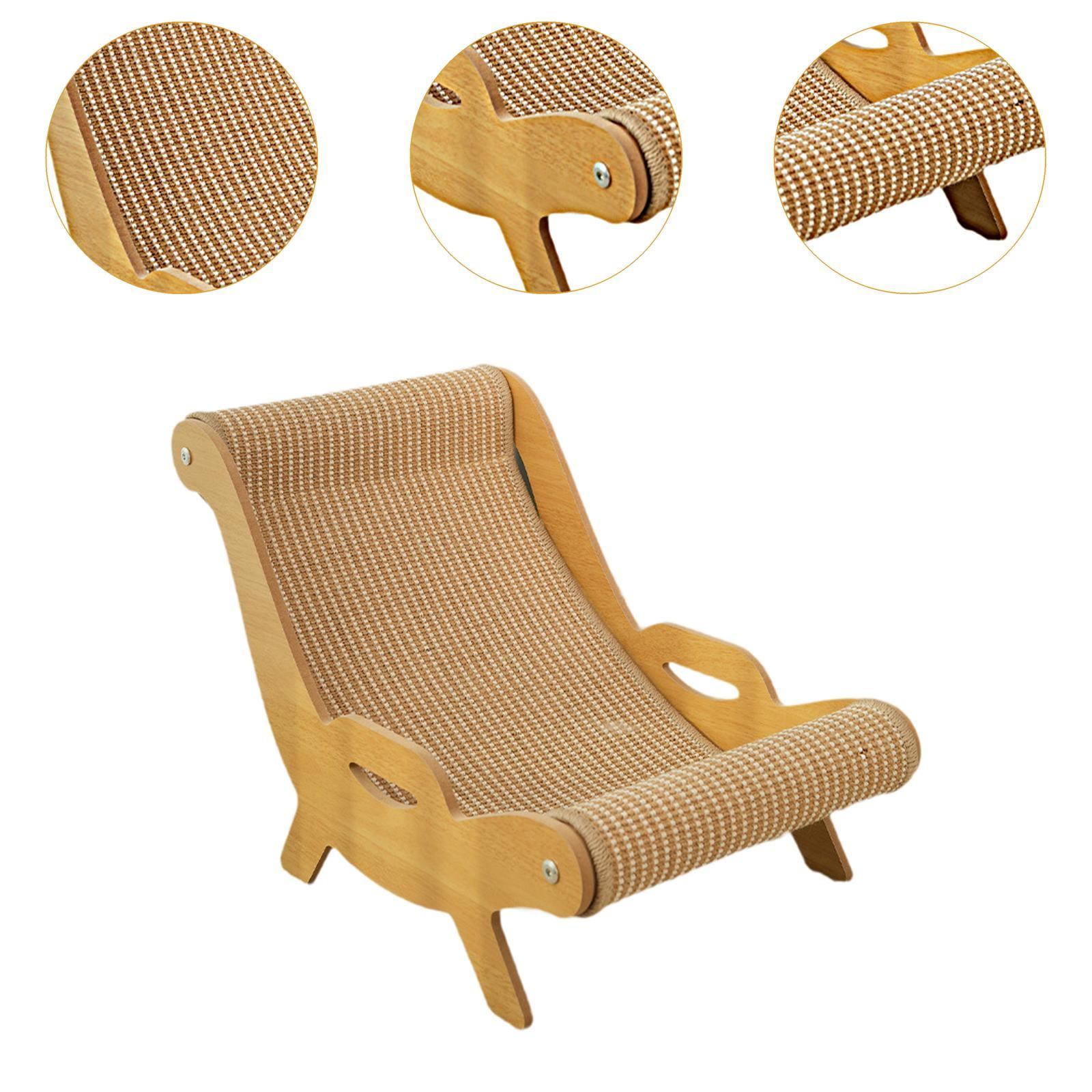 EHJRE 2-in-1 Cat Sisal Scratching Post, Lounge Chair, Furniture Protector, 51.9 X 32.3 X 34.3 Cm, Wear-Resistant, Multi-Purpose Kitten Bed, Couch