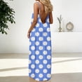thumbnail image 2 of DHFJKG Womens Backless Maxi Dresses Casual Polka Dot Spaghetti Straps Loose Fit Scoop Neck Beach Sundress Soft Dresses, 2 of 6