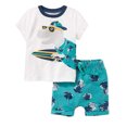 thumbnail image 2 of LYMAYTER 2PCS Toddler Kids Boys Summer Cartoon Shorts Set Outfits Baby Casual T-Shirts and Shorts Set for 2-8 Years Old, 2 of 9