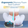 thumbnail image 4 of QUTOOL Car Seat Cushion for Driving, Memory Foam Driver Seat Cushion with Coccyx Cutout, Height-Boosting Car Seat Pad for Long Drivers, Car, Truck, SUV & Office Chair, Black, 4 of 10