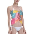 thumbnail image 4 of Bingfone Colorful Wool Balls Women's Sarong Swimsuit Cover Ups Bathing Suit Coverups Chiffon Beach Wrap Skirts, 4 of 7