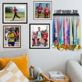 thumbnail image 3 of Medal Holder Display Hanger - She Believed She Could She Did - Personalized Medal Wall Hanger for Sport Race Runner Sturdy Black Steel Metal Over 60 Medals Easy to Install, 3 of 5