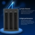 thumbnail image 4 of Camera Battery  Hub, Portable Quick Battery Charging Storage Station 3 Channel Fireproof With Type C Cable For X3 Cameras, 4 of 8