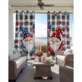 thumbnail image 6 of 4th of July Gnomes Blackout Curtains for Bedroom Living Room Darkening Curtains 63 Inches Long Star Independence Day Black Plaid Window Curtain 2 Panels Set Window Treatment Grommet Drapes 42"x63", 6 of 9