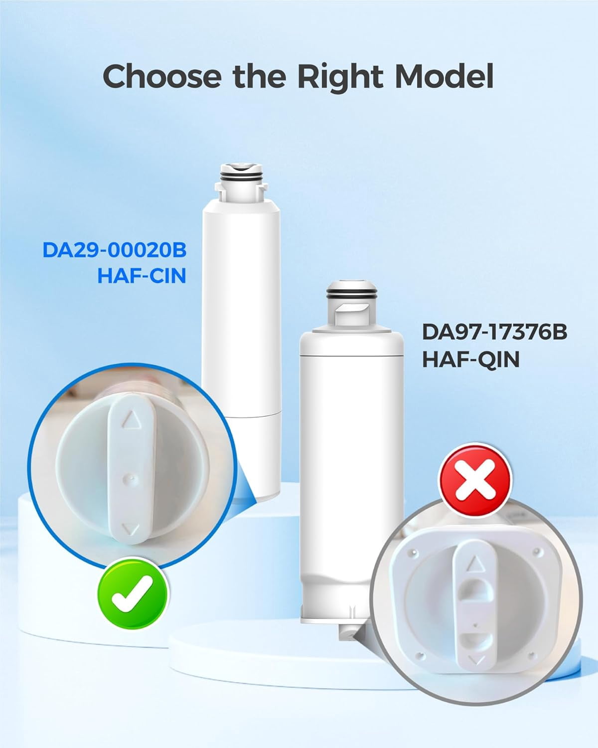 Maxblue F27 Refrigerator Water Filter Replacement for Samsung® DA29-00020B,HAF-CIN/EXP, HAF-CIN, RF28HMEDBSR/AA, RF28K9380SR, RF263BEAESR/AA, RF28JBEDBSG, RF4287HARS, DA97-08006A, 3 PACK