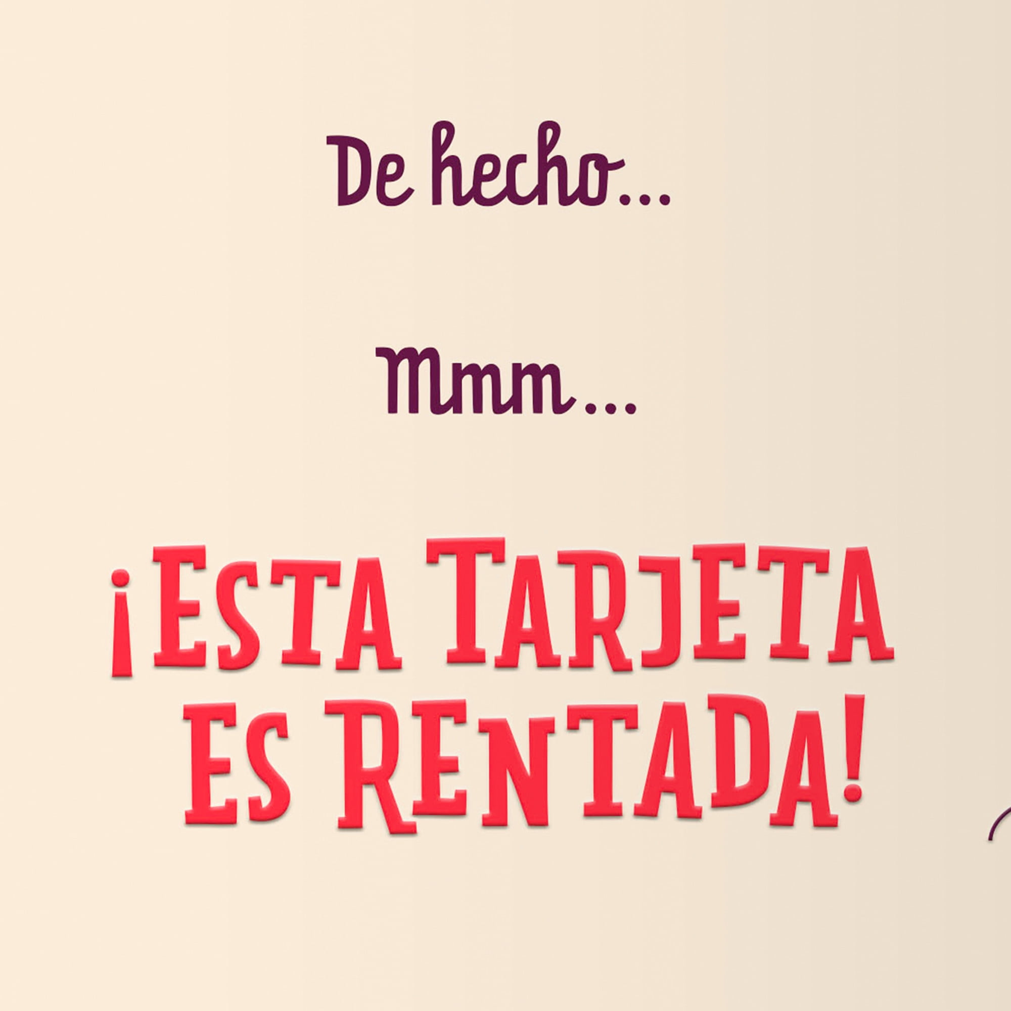 Hallmark VIDA Spanish-Language Funny Birthday Card (This Card Is Rented)