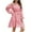 Pink, variant on Drses Women's Casual Dresses Women Fashion Solid Long Sleeves No Collar Puff Sleeves Mid-Rise One Shoulder Dress Summer Dresses for Women 2024