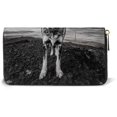 thumbnail image 2 of sPersonalized Leather Zipper Printed Clutch Bag Wallet Card Large Capacity Long Purse For Women, 2 of 5