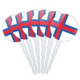 thumbnail image 1 of The Faroe Islands National Country Flag Cupcake Picks Toppers - Set of 6, 1 of 1