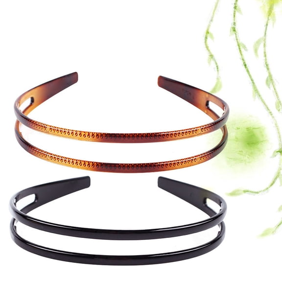 Luxshiny 6-Pack Anti- Double Row Hairbands Stylish Hair Hoops with Vibrant Colors for Parties and Everyday Wear