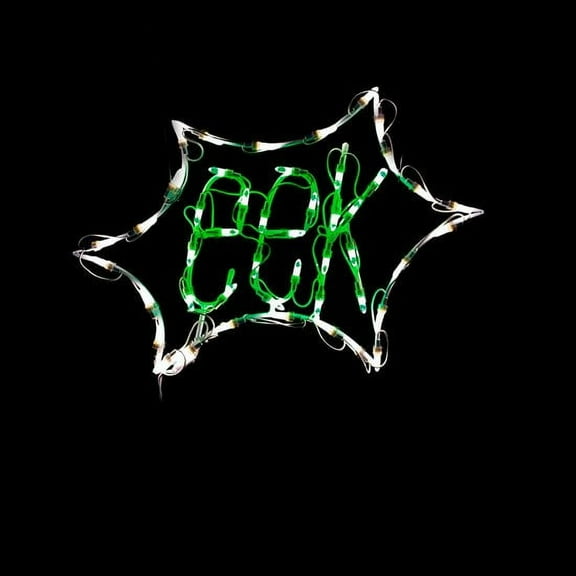 Halloween LED Wire Framed Flashing EEK Sign Decoration