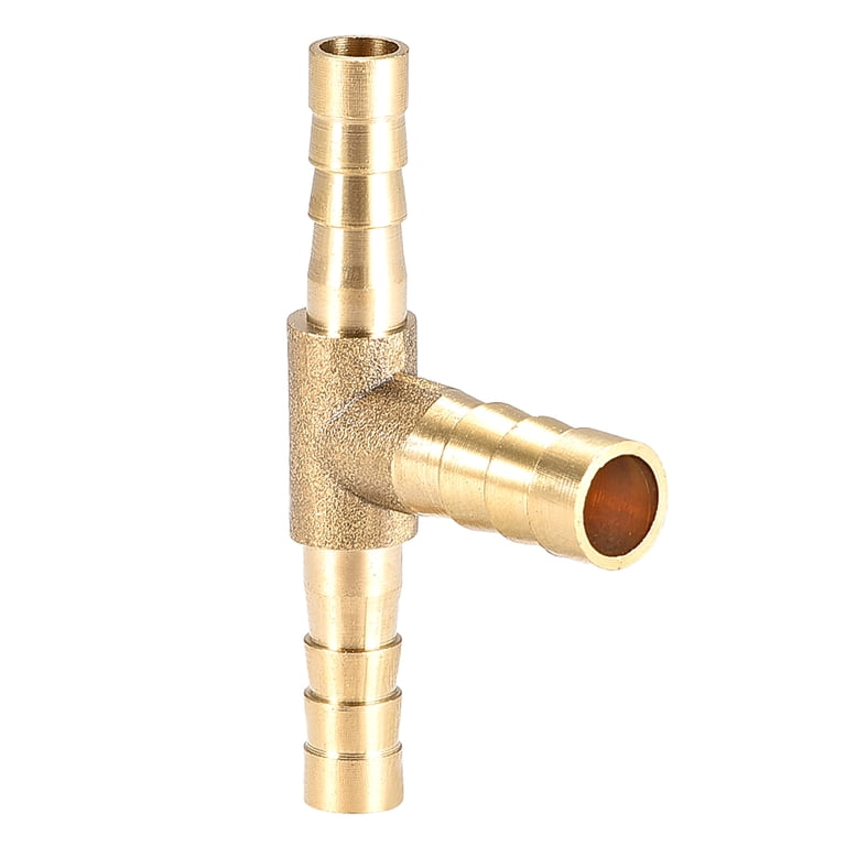 Raccords En Laiton En T 3 Voies 6mm X 8mm X 6mm Pour Tuyau - Lot De 2 Pièces Neuf