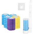 thumbnail image 1 of 32Pcs Toilet Brush Replacement Head with Handle Disposable Toilet Brush Cleaning System Wall-mounted Holder Cleaner Set Disposable Toilet Wand Kit for Home Bathroom Kitchen, 1 of 5