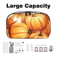 thumbnail image 3 of Pumpkin Charger Organizer Hard Drive Bag Cable Cord Organizer Small Storage Pouch Oxford Fabric Waterproof Electronic Digital Accessories Travel Case 5.9x9.44x3.14 in., 3 of 6