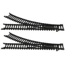 BESTYASH 1Pair Assembled Plastic Railway Track for Model Railroad Layout Black Color