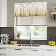 thumbnail image 5 of 2 Pack Valances for Windows, Spring Yellow Floral Window Valances for Living Room/Bedroom/Bathroom, Farmhouse Country Flower Butterflies Light Filtering Kitchen Curtain Valance 42"W x18" L, 5 of 9
