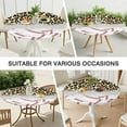 thumbnail image 7 of Leopard Print and Baseballs Pattern Round Fitted Tablecloth with Elastic Edge,Dining Table Cover Waterproof,Outdoor Round Tablecloth for Camping,Dining,Indoor and Outdoor, 7 of 7