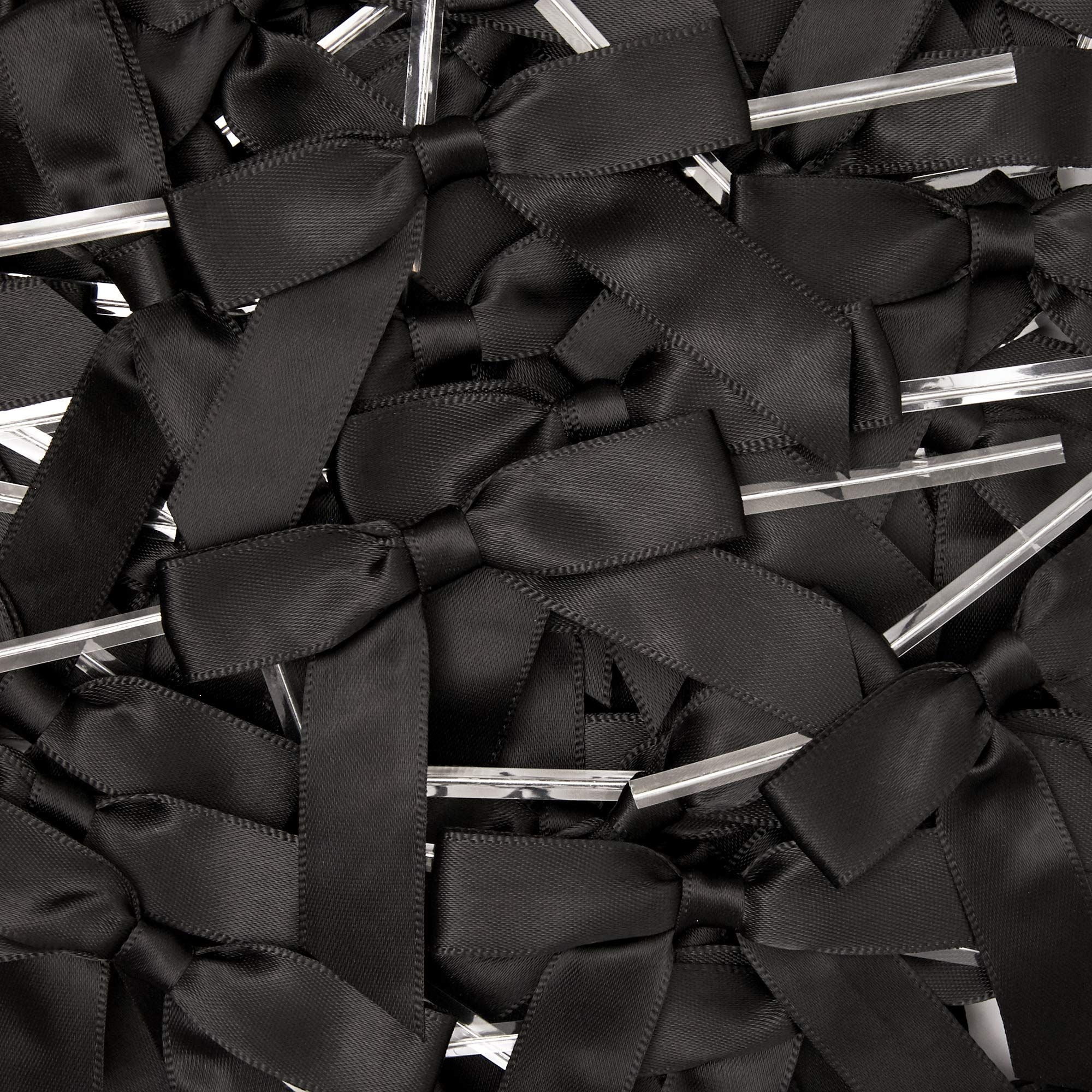 Pre-Tied Black Satin Bows - 4 1/2 Wide, Set of 12 — GiftWrap Etc