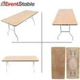 thumbnail image 7 of EventStable Titan Series Wood Folding Table - 6' x 30'' - 5 Pack, 7 of 7